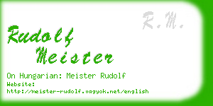 rudolf meister business card